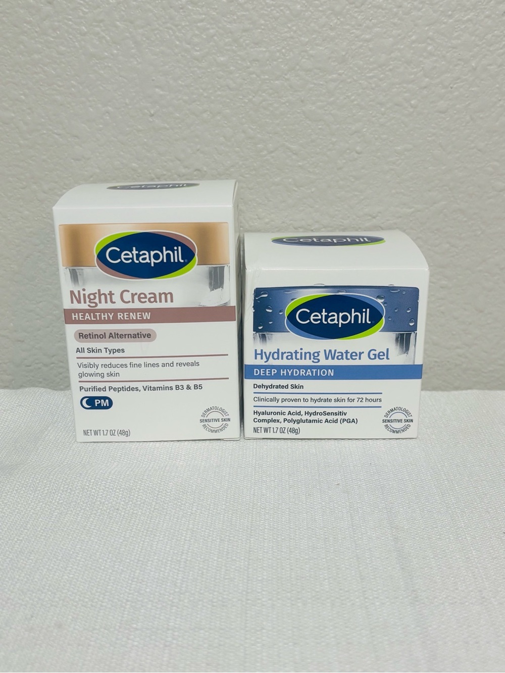 Cetaphil Night Cream & Hydrating Water Gel